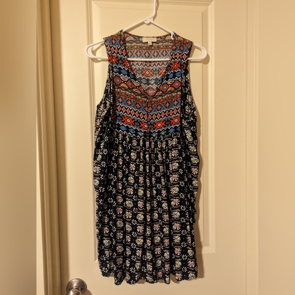 Umgee top in blue and orange - Picture 1 of 2
